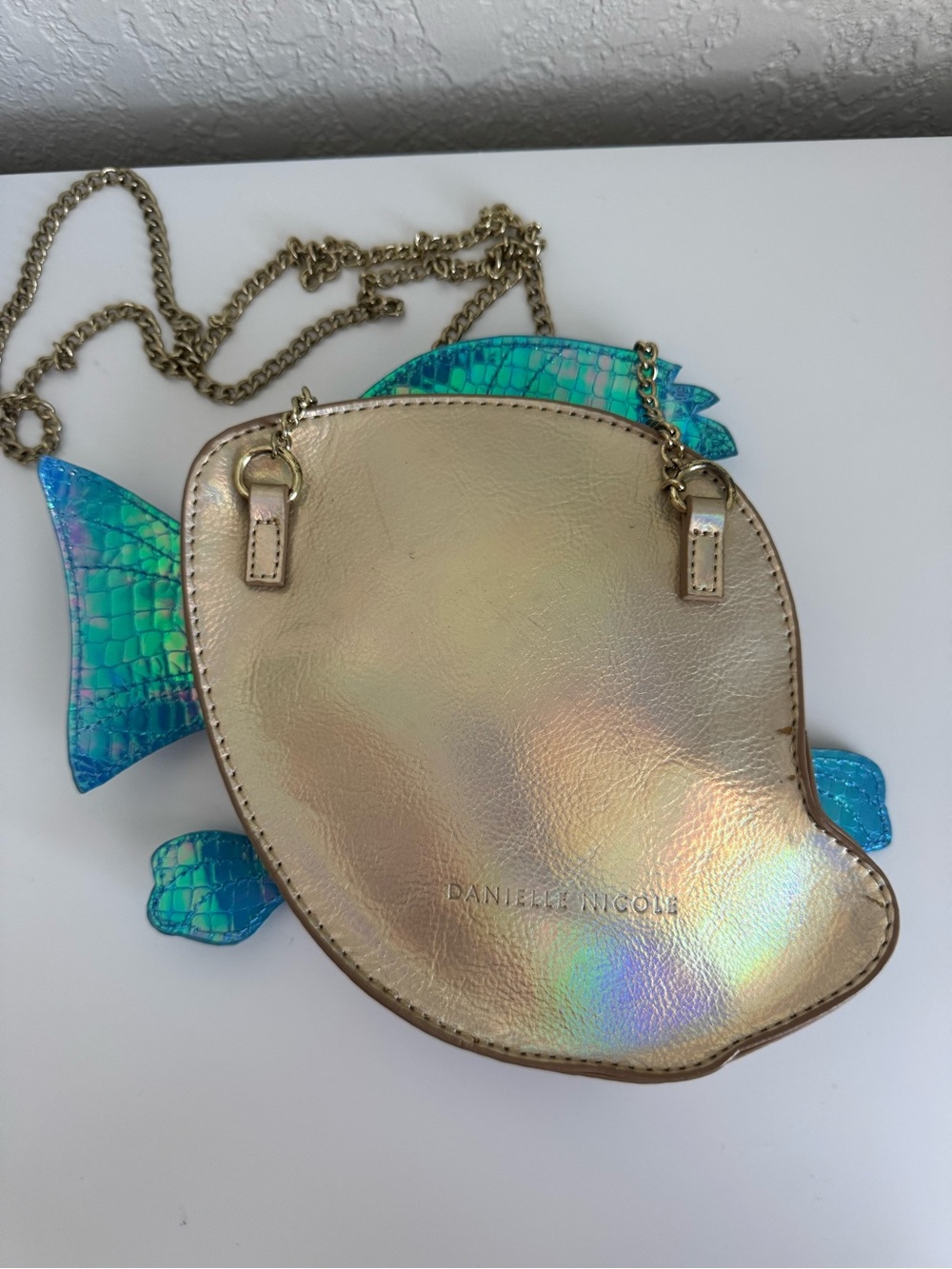Danielle Nicole Flounder The Little Mermaid Holographic Crossbody Bag - Picture 5 of 15
